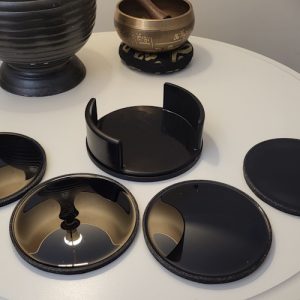 Black Resin Coasters