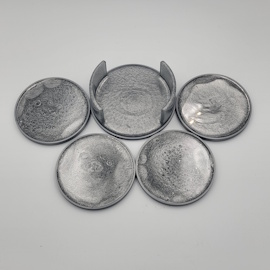Silver Resin Coasters